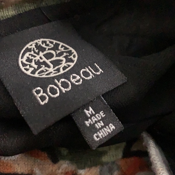 Bobeau floral ribbon split back pullover sweater Medium women’s top - Picture 4 of 4